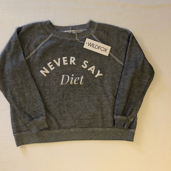 NWT Wildfox ‘Never Say Diet’ Sweatshirt - Picture 2 of 4